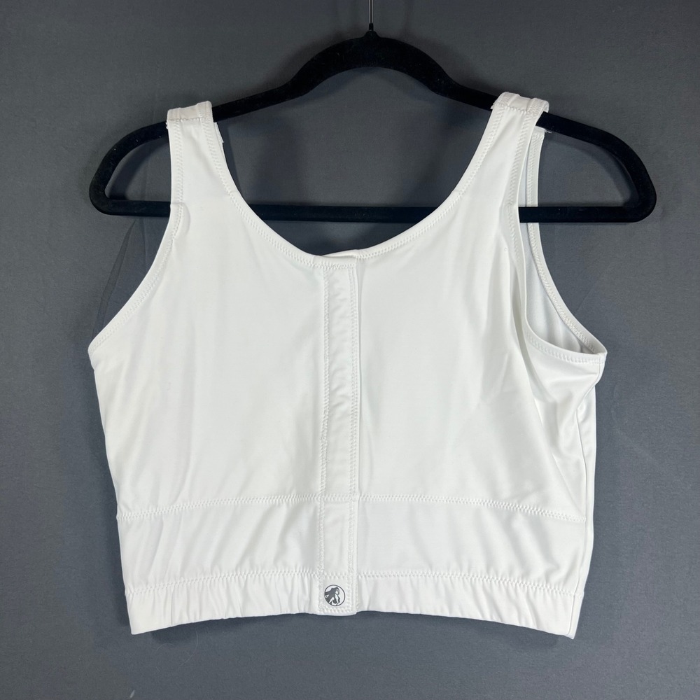 Masthead Judy Long-Line Surgical Bra White Front Velcro Closure Style 045 Size L